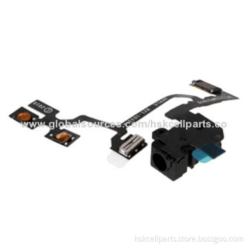 White Audio Earphone Jack Flex Cable for iPhone 4, OEM Orders are Welcome